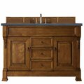 James Martin Vanities Brookfield 60in Single Vanity, Country Oak w/ 3 CM Charcoal Soapstone Quartz Top 147-114-5371-3CSP